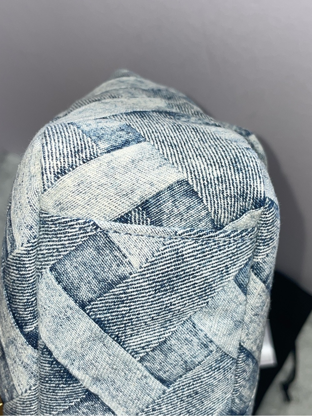 NWT Kurt Geiger ‘The Kensington’ Denim Knot Shoulder Bag - Picture 7 of 15